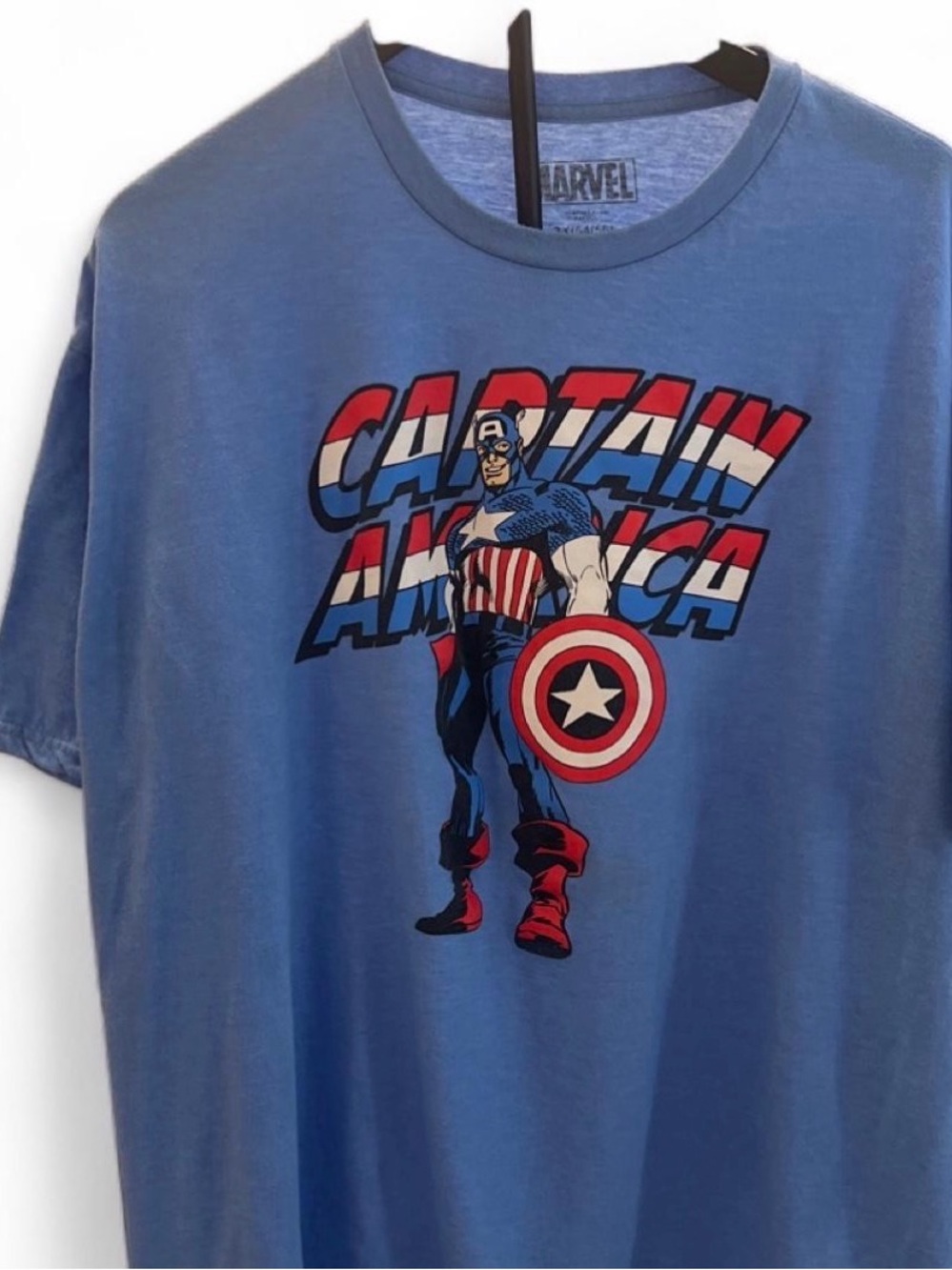 Marvel Captain America Tee - Blue with Red, White Accents